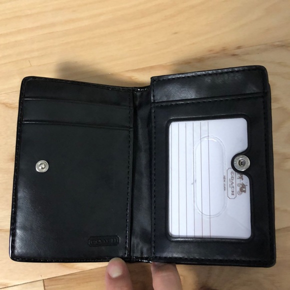 Coach Black Wallet Business Card Case New - Picture 4 of 5